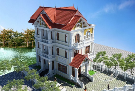 Thiết kế kiến trúc biệt thự mái Thái