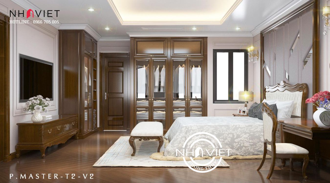 20 Mẫu thiết kế nội thất phòng ngủ biệt thự đẹp sang trọng 2021 