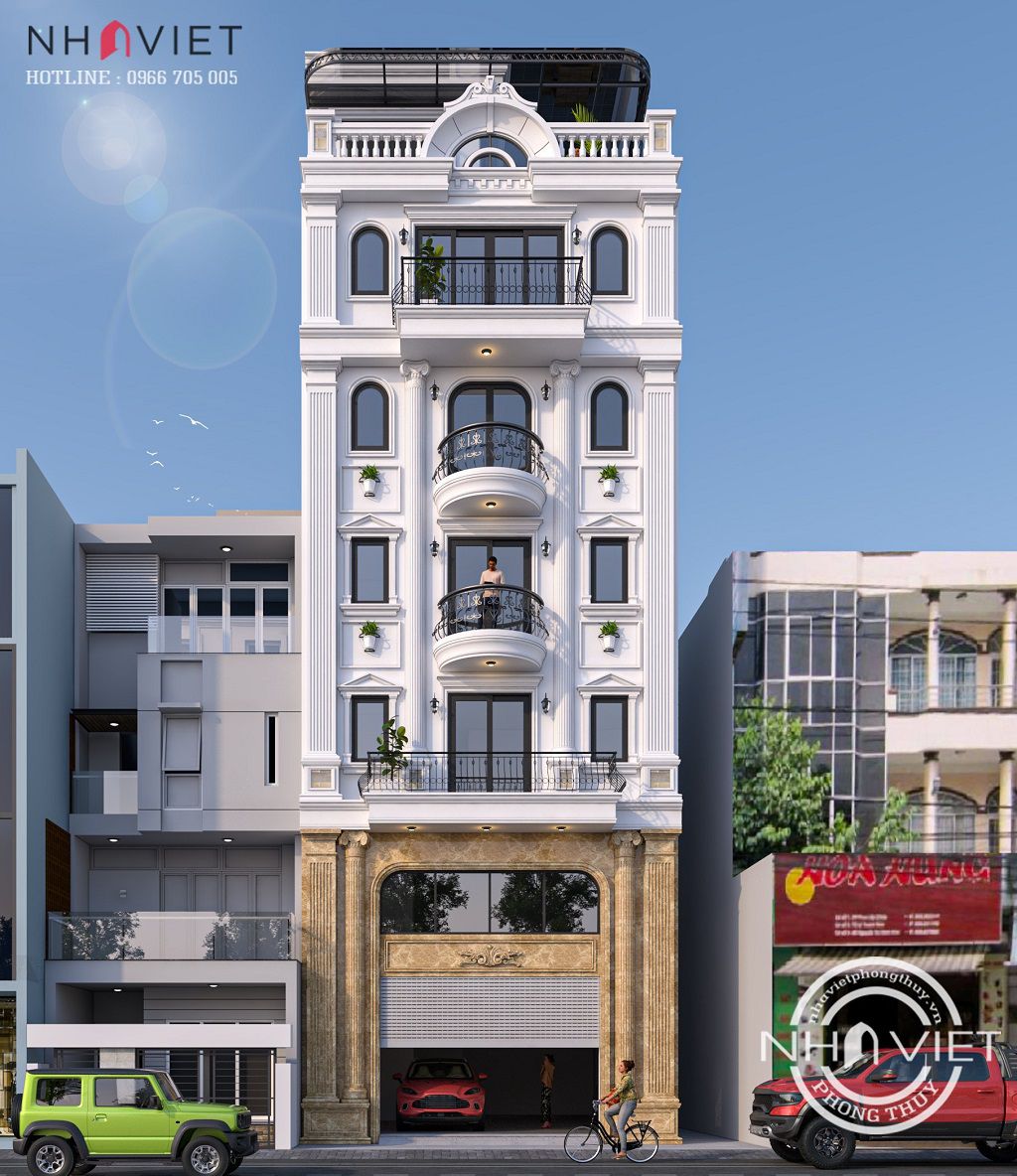 Thiết kế nhà phố liền kề 5 tầng tân cổ điển 5x15m tại Quảng Ninh – SH NOP  0183 - YouTube